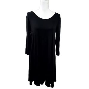 Garnet Hill black trapeze dress M